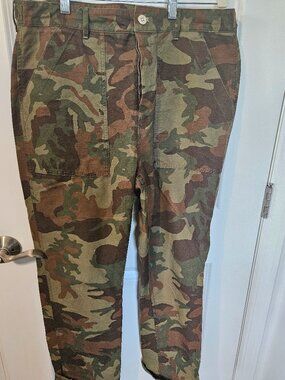 J.Crew Camo Utility Pants 34x32 Military Fatigue Cotton Straight